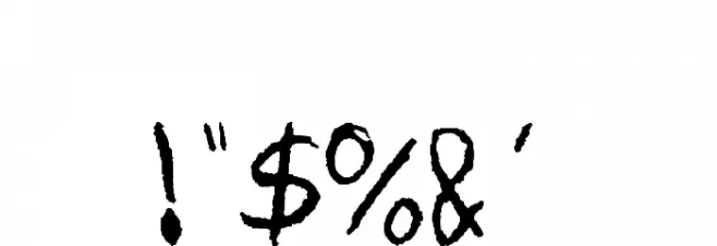 Dirty Font OTHER CHARS