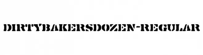 DirtyBakersDozen-Regular  免费字体下载