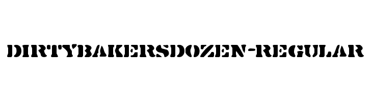 DirtyBakersDozen-Regular  font caratteri gratis