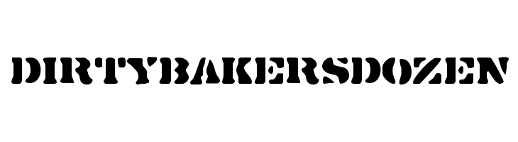 DirtyBakersDozen Font