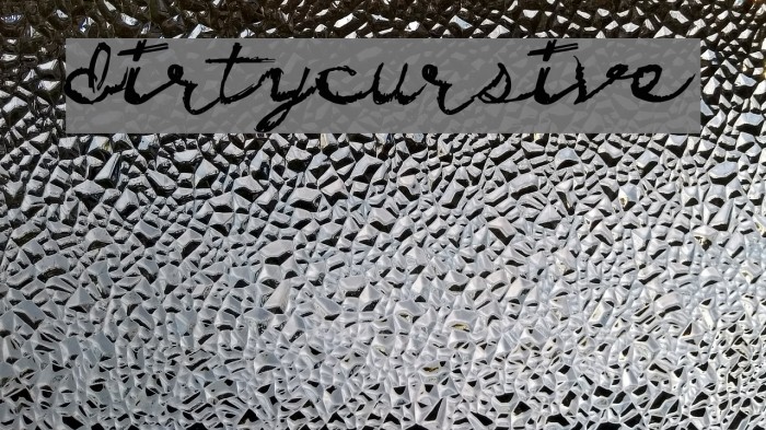 DirtyCursive Font examples