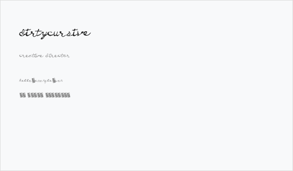 DirtyCursive Business Card