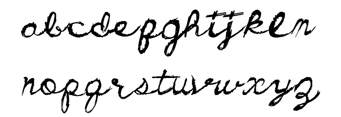 DirtyCursive Font LOWERCASE
