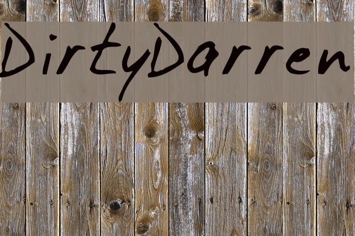 DirtyDarren Font examples