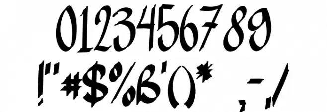 DirtyDroop Font OTHER CHARS