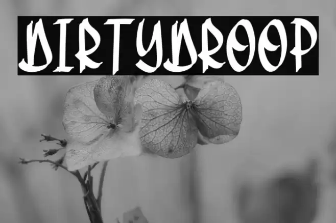 DirtyDroop Font examples