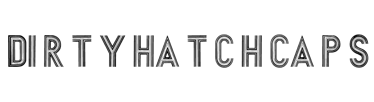 DirtyHatchCaps Font