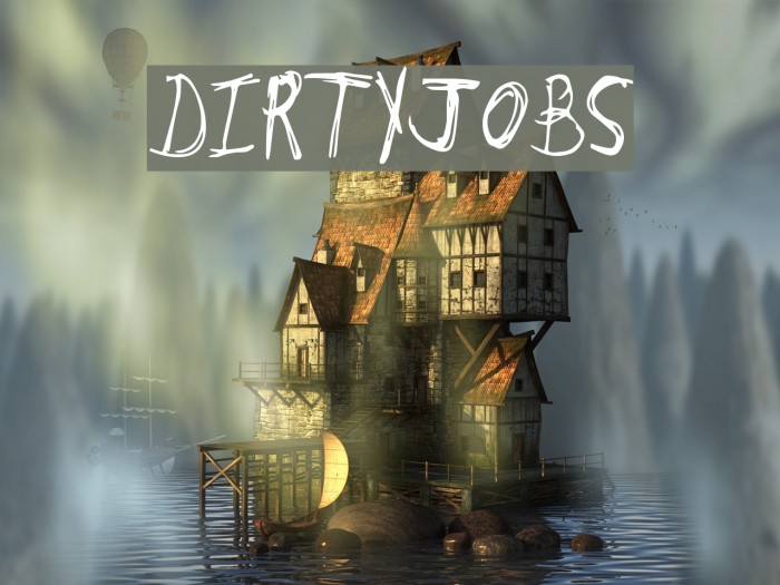 DirtyJobs Font examples