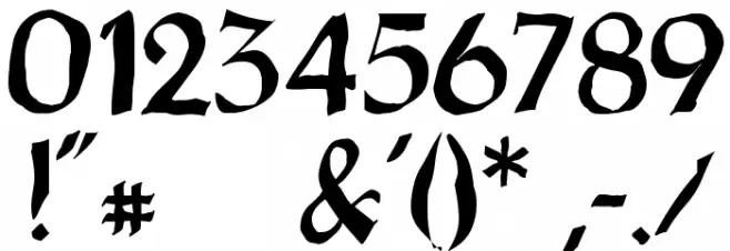 DirtyThinkwitz Font OTHER CHARS