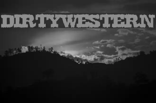DirtyWestern Font examples