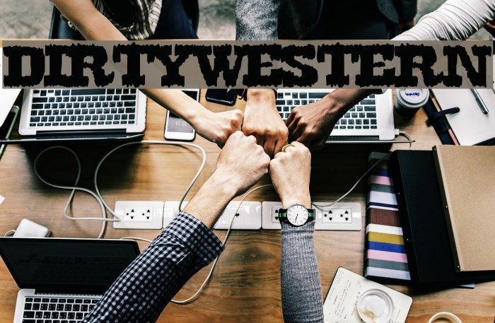 DirtyWestern Font examples