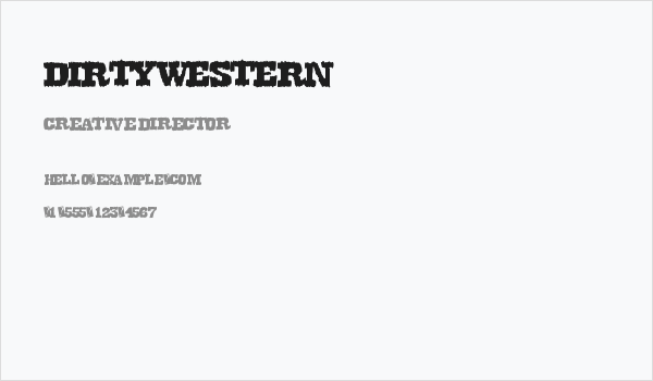 DirtyWestern Business Card
