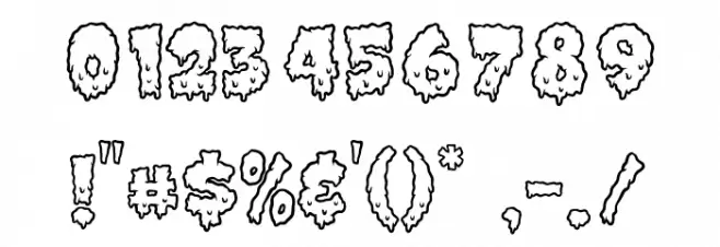 DirtyZombieRegular Font OTHER CHARS