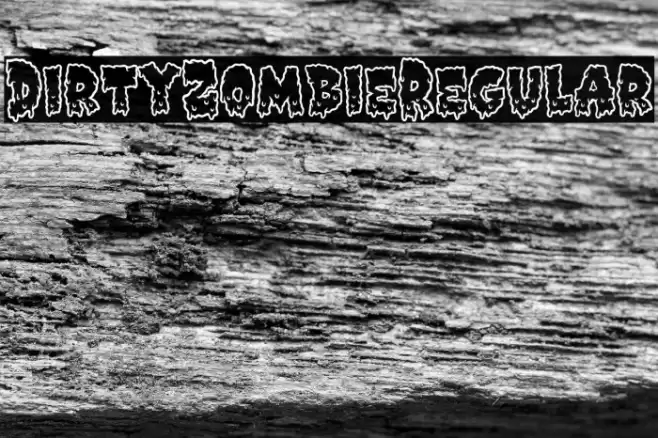 DirtyZombieRegular Font examples