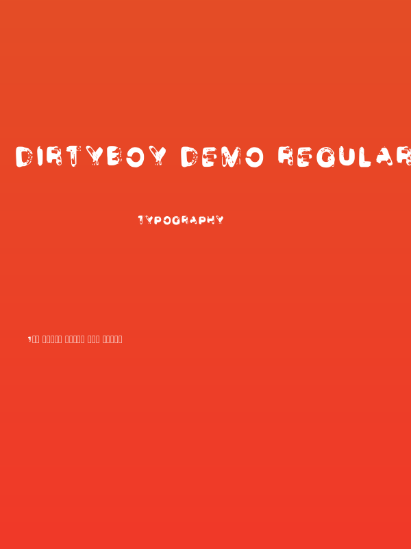 Dirtyboy Demo Regular Poster