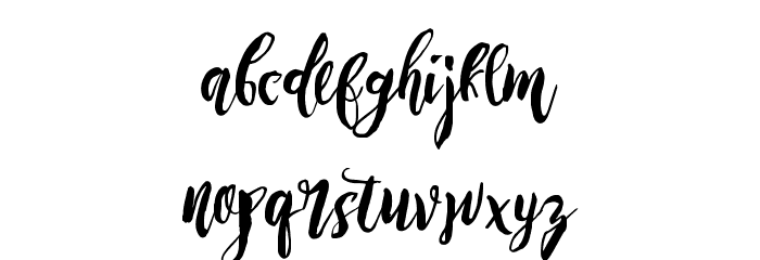 DirtylineRisingBrushFree Font LOWERCASE