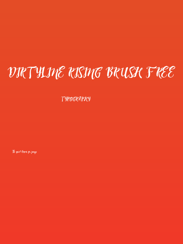 Dirtyline_Rising Brush Free Poster