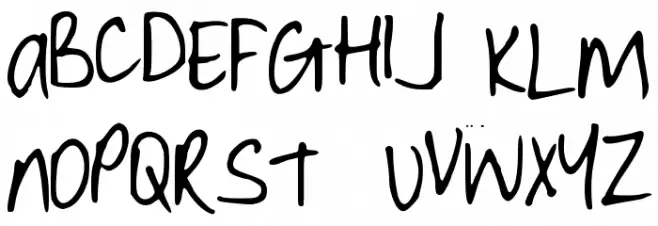 DisMyHand Шрифта ВЕРХНИЙ