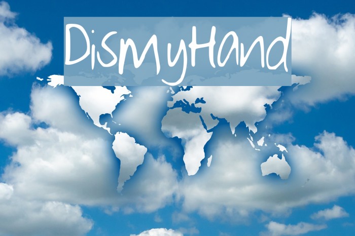 DisMyHand Font examples