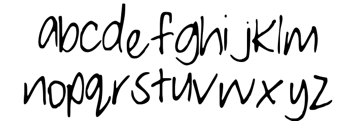 DisMyHand Font LOWERCASE