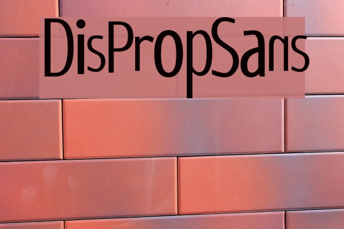 DisPropSans Font examples
