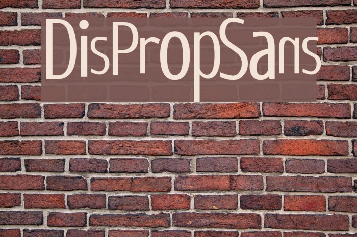 DisPropSans Font examples