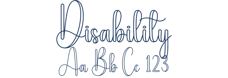 Disability Font Preview