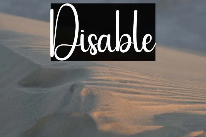 Disable Example 3