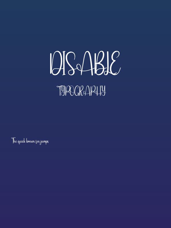 Disable Poster