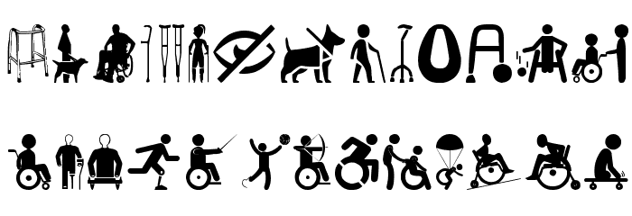 Disabled Icons Font LOWERCASE
