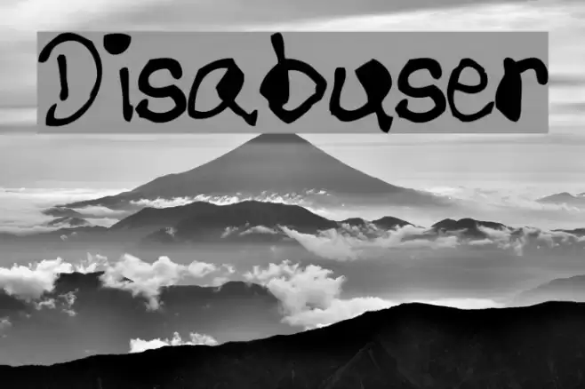 Disabuser Font examples