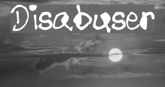 Disabuser Font examples