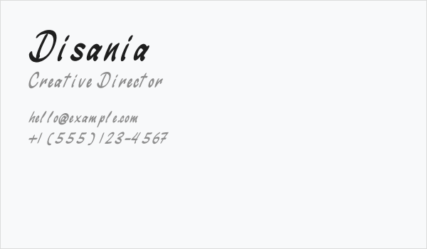Disania Business Card