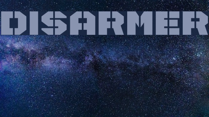Disarmer Font examples