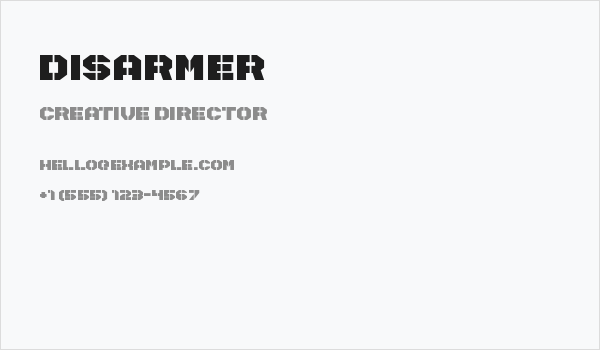 Disarmer Business Card