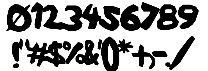 Discharge Font OTHER CHARS