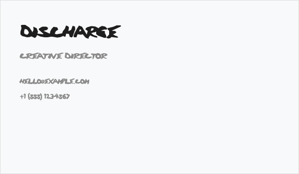 Discharge Business Card