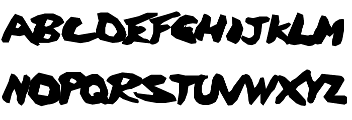 Discharge Font LOWERCASE