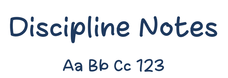 Discipline Notes Font Preview