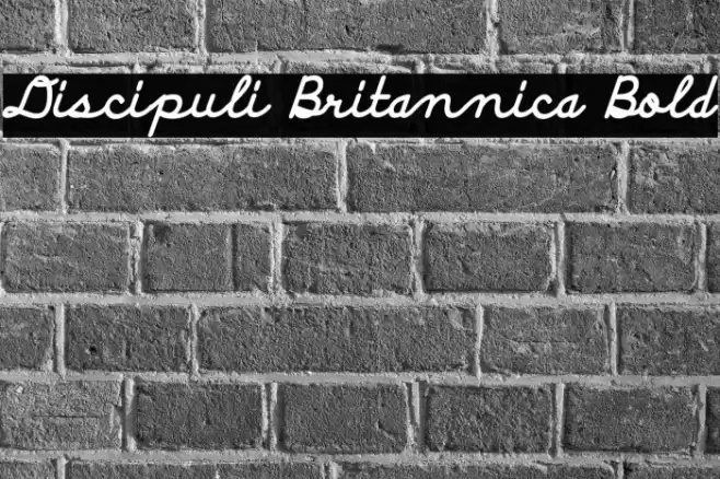 Discipuli Britannica Bold Font examples