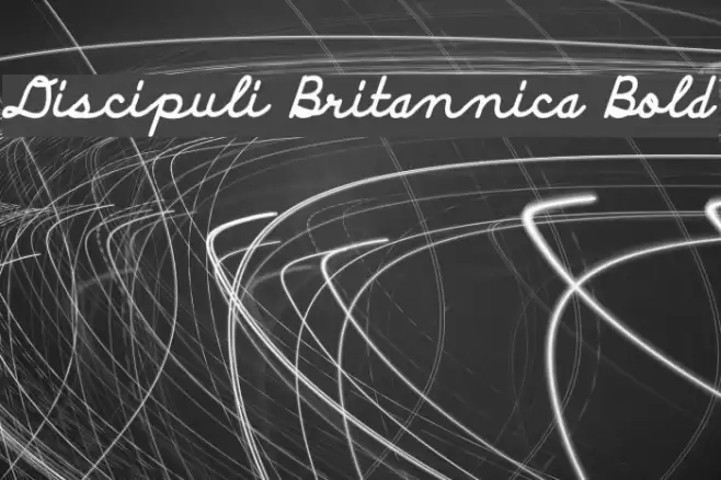 Discipuli Britannica Bold Font examples