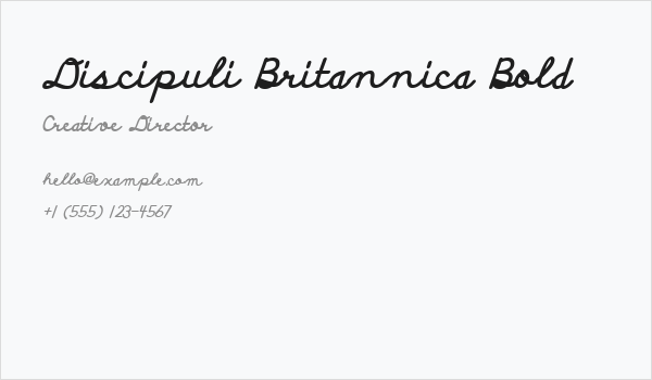 Discipuli Britannica Bold Business Card