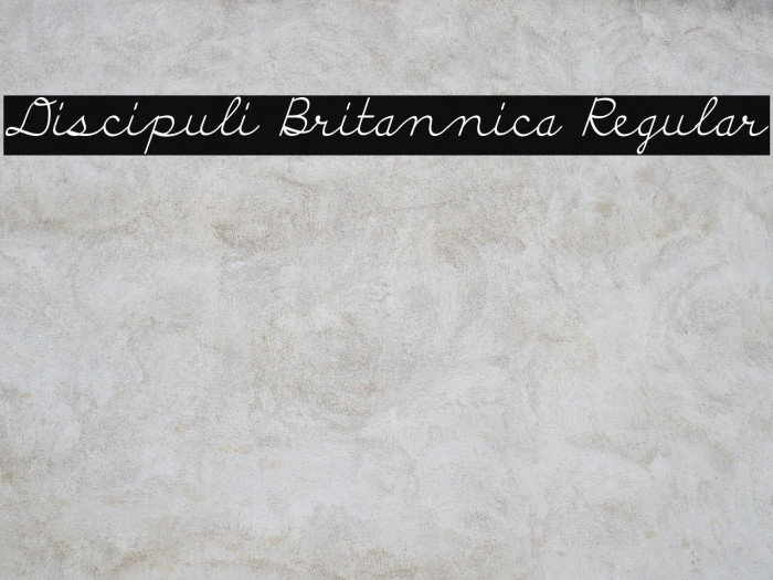Discipuli Britannica Regular Font examples