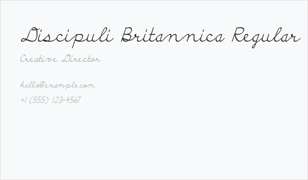 Discipuli Britannica Regular Business Card