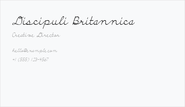 Discipuli Britannica Business Card