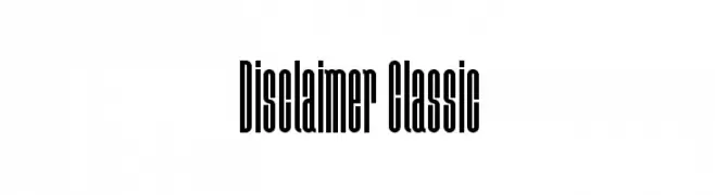 Disclaimer Classic  font caratteri gratis