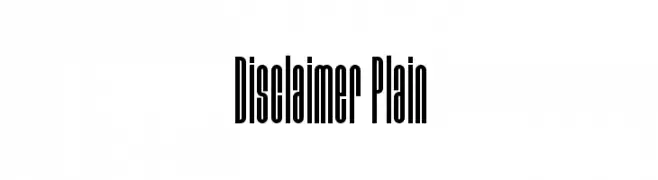 Disclaimer Plain  font caratteri gratis