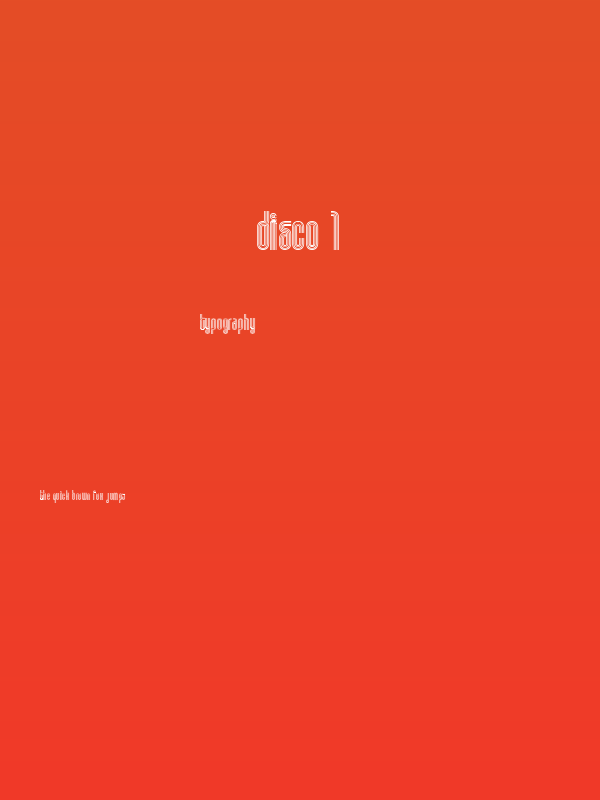 Disco 1 Poster