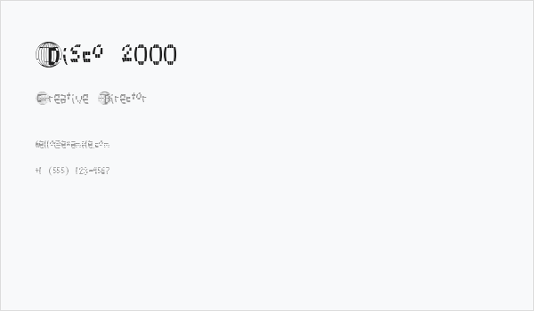 Disco 2000 Business Card