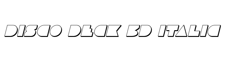Disco Deck 3D Italic  Frei Schriftart Herunterladen